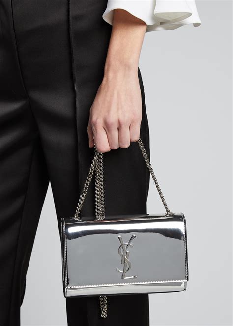 metallic ysl bag.